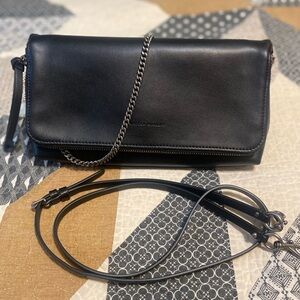 Rebecca Minkoff Black Crossbody Bag with Silver Chain